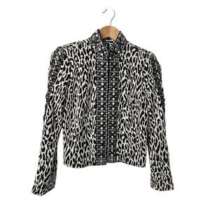 Marchesa Voyage Animal Print Jacket